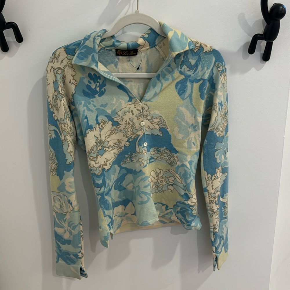 RARE vintage Loro Piana cashmere polo sweater